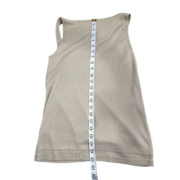 Calvin Klein Jeans Medium Sleeveless Tan/Beige Tank Top 85m - Picture 6 of 6